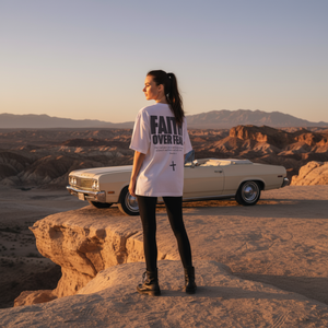 FAITH OVER FEAR • SUPER HEAVYWEIGHT • OVERSIZED • T-SHIRT • UNISEX