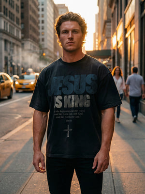 Jesus Is King in Black – Christian T-Shirt by The Word