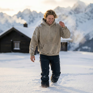 KHAKI SUNFADED  HOODIE · IN THE BEGINNING GOD