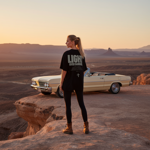 LIGHT OVER DARKNESS • SUPER HEAVYWEIGHT • OVERSIZED • T-SHIRT • UNISEX