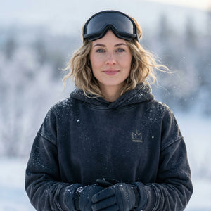 BLACK FADED HOODIE · IN THE BEGINNING GOD