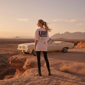 LIGHT OVER DARKNESS • SUPER HEAVYWEIGHT • OVERSIZED • T-SHIRT • UNISEX