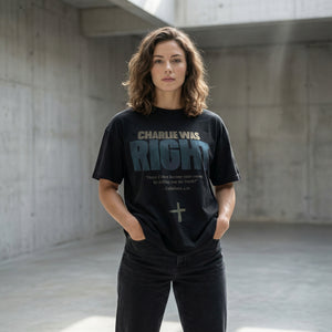Charlie Was Right - Blue in Black – Christian T-Shirt by The Word