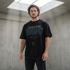 Charlie Was Right - Blue in Black – Christian T-Shirt by The Word