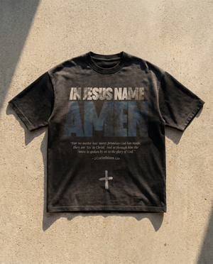 In Jesus Name Amen - Christian T-Shirt by The Word