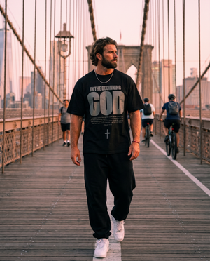 In the Beginning God Black - Lifestyle - Christian T-Shirt by The Word