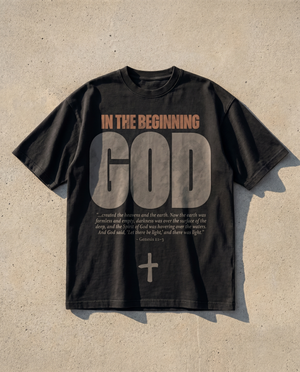In the Beginning God - Christian T-Shirt by The Word