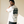 In The Beginning God MONOCHROME tee, white, back print edition, man, back print three quarter look over