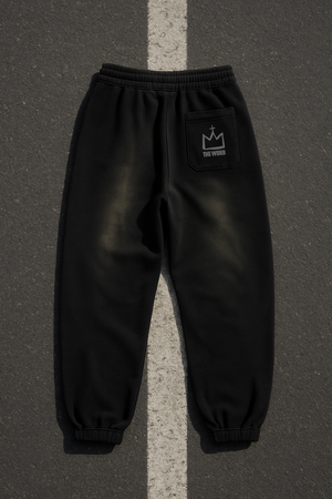 SUPER HEAVYWEIGHT SWEATPANTS - BLACK & OFF WHITE