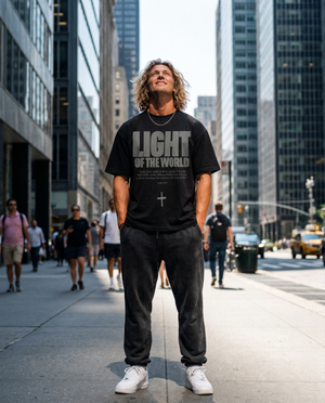 Light of the World Black - Lifestyle - Christian T-Shirt by The Word