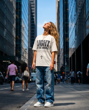 Light of the World White - Lifestyle - Christian T-Shirt by The Word