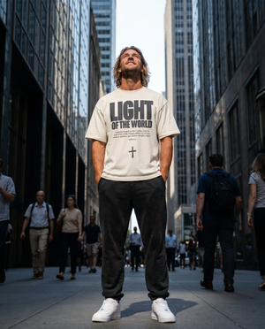 Light of the World White - Lifestyle - Christian T-Shirt by The Word