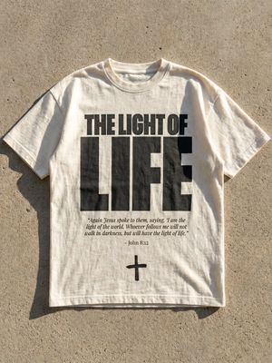 The Light of Life Basic White - Christian T-Shirt by The Word