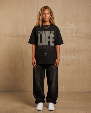 The Light of Life Black Tee – Woman wearing The Word t-shirt