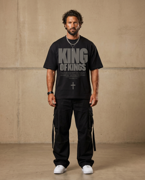 King of Kings Black Tee – Man wearing The Word t-shirt