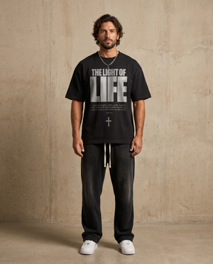 The Light of Life Black Tee – Man wearing The Word t-shirt
