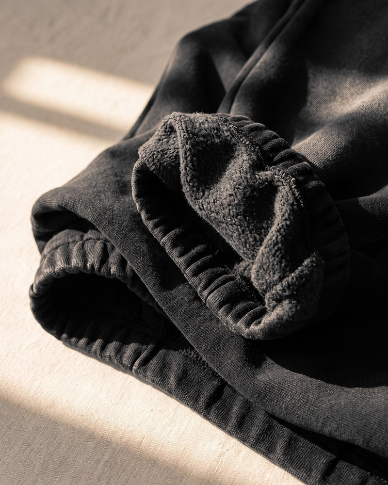 Brushed fleece inside black heavyweight The Word sweatpants