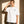 Light Over Darkness tee, white, back print edition, woman, front crown thigh up