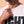 Light Over Darkness tee, white, front print, man, collar close up