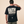 Faith Over Fear MONOCHROME tee, black, back print edition, man, hand in hair