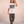 Faith Over Fear MONOCHROME tee, white, front print, woman, hand in hair
